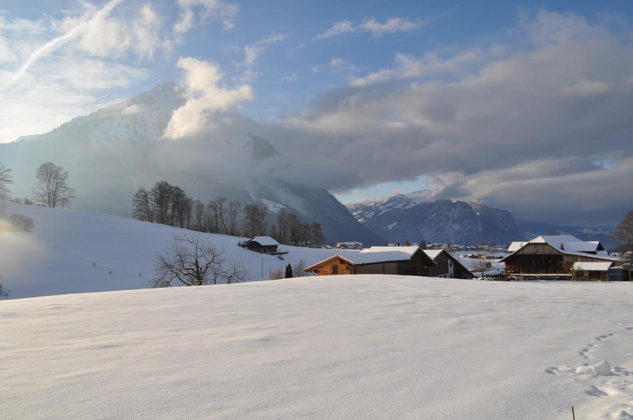 Apartmán Ruhe Pur Aeschi Bei Spiez Exteriér fotografie